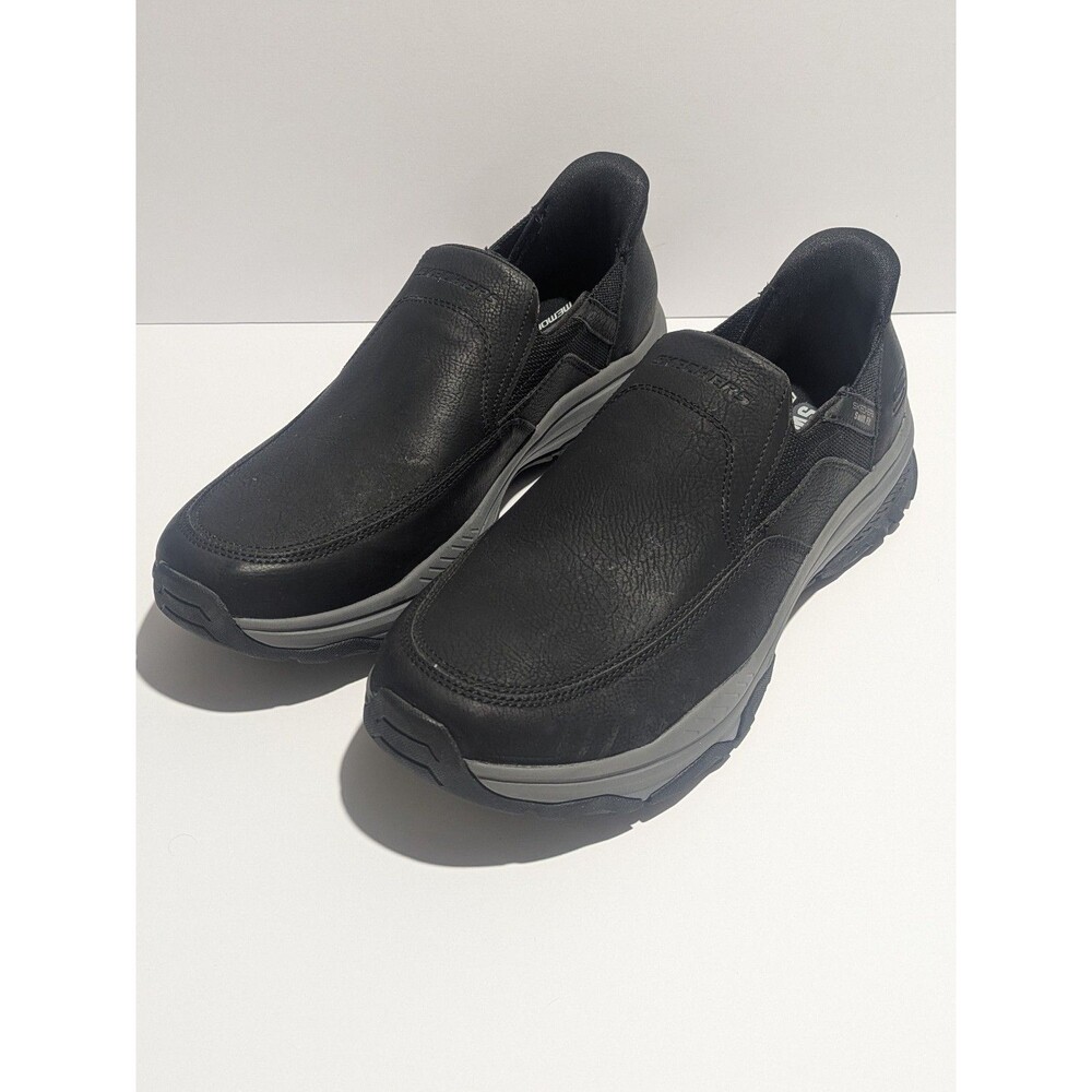 Skechers Relaxed Fit Memory Foam Black Slip On Shoes Men’s 11